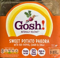 Zuckermenge drin sweet potato pakora with red pepper, cumin and chilli
