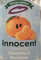 Quantité de sucre dans Innocent, Clementine & Mandarine