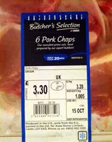 Jumlah gula yang masuk 6 Pork Chops