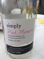 Sucre et nutriments contenus dans Simply pink moscatel