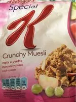 Sucre et nutriments contenus dans Kellogg s special k crunchy muesli