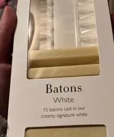 Suhkru kogus sees White Chocolate Batons