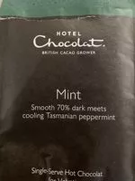 Suhkru kogus sees mint hot chocolate sachet