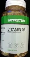 入っている砂糖の量 Vitamin D3