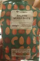 Quantité de sucre dans salted mixed nuts