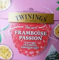 入っている砂糖の量 Thé vert framboise passion