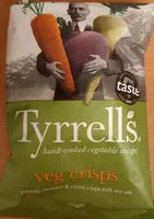 Quantité de sucre dans Hand-Cooked English Crisps Veg Crisps