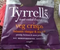 Quantité de sucre dans Veg Crisps Balsamic Vinegar & Sea Salt