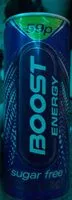 Amount of sugar in Boost enegry fruit punch sugar free