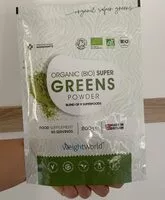 Suhkru kogus sees Organic super greens powder