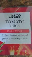 Sokerin määrä sisällä Tesco 100% pressed tomato juice
