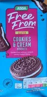 Quantité de sucre dans Gluten free cookies and cream biscuits