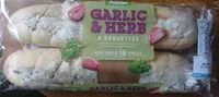 Suhkru kogus sees Asda Garlic and Herb 2 Baguettes