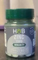 Suhkru kogus sees Zinc 15 Mg