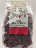 Cantidad de azúcar en Dried Cranberries