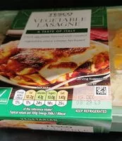 Sokerin määrä sisällä Vegetable lasagne