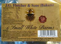 Sugar and nutrients in J-g fletcher sons bakers