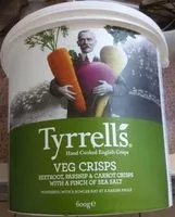Quantité de sucre dans Hand Cooked English Crisps Veg Crisps