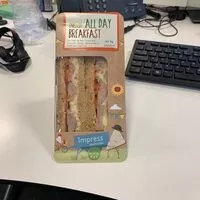 中的糖分和营养成分 Impress sandwiches