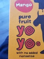 Sucre et nutriments contenus dans Pure fruit yo yo s