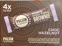 Cantidad de azúcar en High fibre brownie chocolate hazelnut