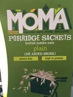 İçindeki şeker miktarı Moma Plain No Added Sugar Porridge