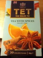 Sucre et nutriments contenus dans Tet true english tea