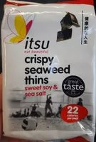 Cantidad de azúcar en Crispy Seaweed Thins - sweet soy & sea salt