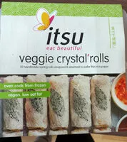 Cantidad de azúcar en Veggie crystal rolls