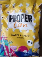 Gula dan nutrisi di dalamnya Popper corn