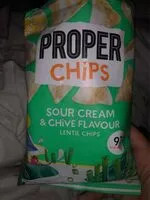 Quantité de sucre dans sour & cream chive flavour lentil chips