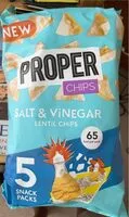 Quantité de sucre dans Salt and vinegar lentil chips