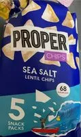 Amount of sugar in Sea salt lentil chips