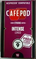 Sucre et nutriments contenus dans Cafepod