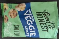 Amount of sugar in Popped veggie crisps Salted