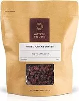 Amount of sugar in Cranberries, Getrocknet