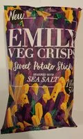 चीनी और पोषक तत्व Emily veg crisps