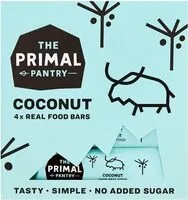 Количество сахара в Primal Pantry Coconut Real Food Bars 4 x