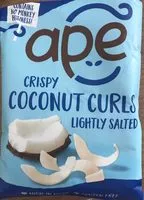 Suhkru kogus sees Crispy Coconut Curls Lightly Salted