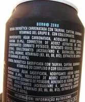 Количество сахара в Blue refresh zero bebida energética baja en azúcares