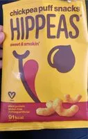 चीनी की मात्रा Chickpea Puff Snacks HIPPEAS