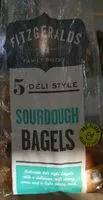 Sugar and nutrients in Fitzgeralds sourdough bagels