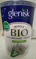 Sokerin määrä sisällä glenisk whole bio organic natural live yoghurt