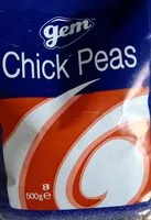 Quantité de sucre dans Gem Chick Peas