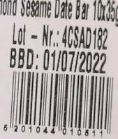Sokerin määrä sisällä Almond sésame