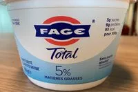 चीनी और पोषक तत्व Fage total