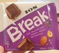Количество сахара в Ion Break milk chocolate with raisins, almonds and hazelnuts