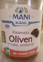 İçindeki şeker miktarı Kalamata Olive in Lake, entkernt