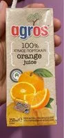चीनी की मात्रा 100% Orange juice