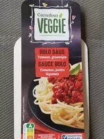 İçindeki şeker miktarı Sauce bolo tomates, petits légumes